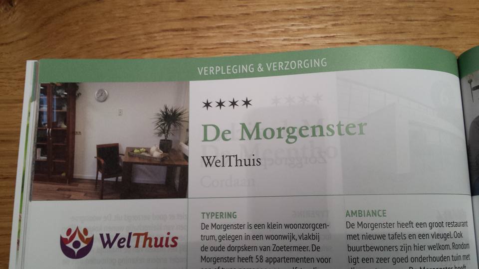 WelThuis De Morgenster beloond voor gastvrijheid